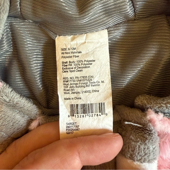 Target Gray and Pink Elephant Costume Size 6-12mo - Picture 6 of 6